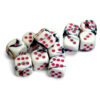 Chessex 26669 Gemini 16mm d6 Black-White/pink (12) Dice