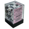 Chessex 26869 Gemini 12mm d6 Black-White/pink (36) Dice