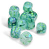 Chessex 27795 d6Cube 16mm Borealis Luminary Kelp/light green (12) Dice